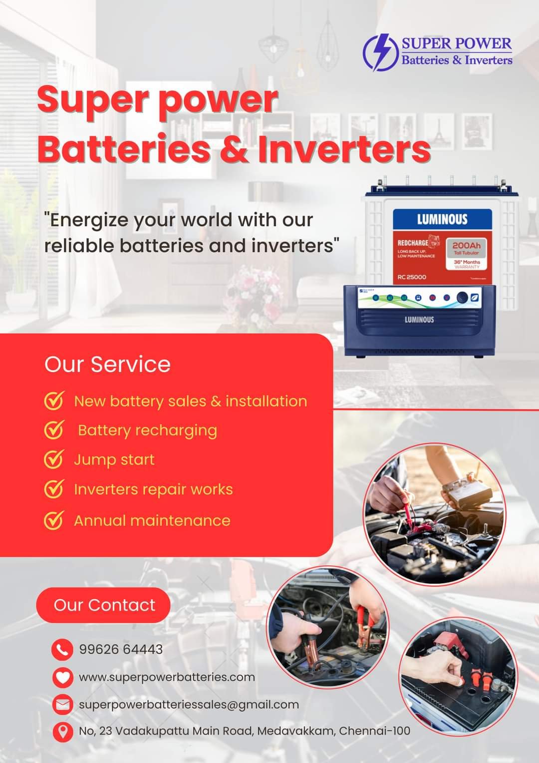 Amaron Inverters Dealers in Velachery
